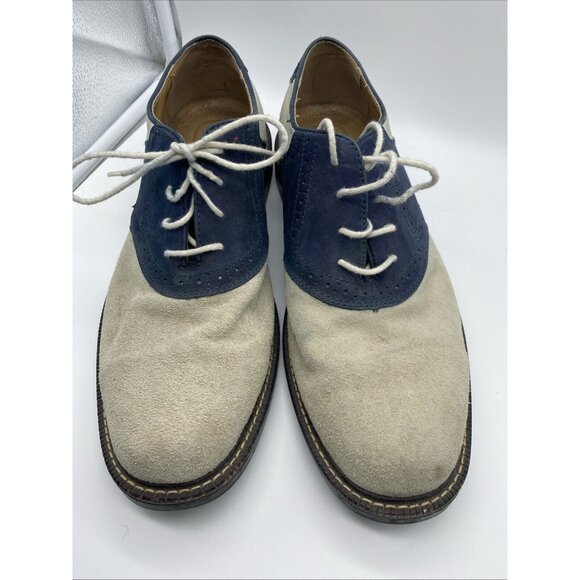 Johnston & Murphy Gray Navy Blue Saddlebuck Oxfords Men’s 11 Style 059-0557 main image 2